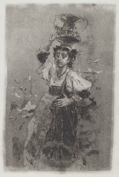 Peasant Woman of the Campagna by Mose Bianchi