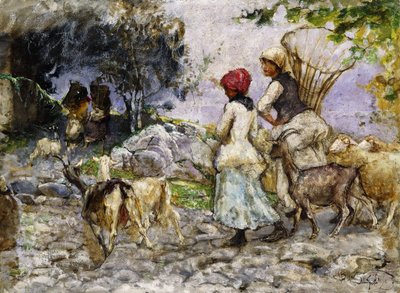 The Goatherds by Mose Bianchi