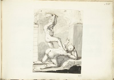 Cain Kills Abel by Moses Ter Borch