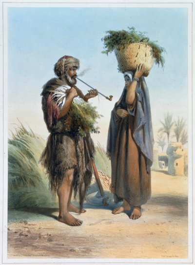 Fellah Man and Woman by Mouilleron