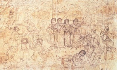 The Death of Ananias by Mughal School