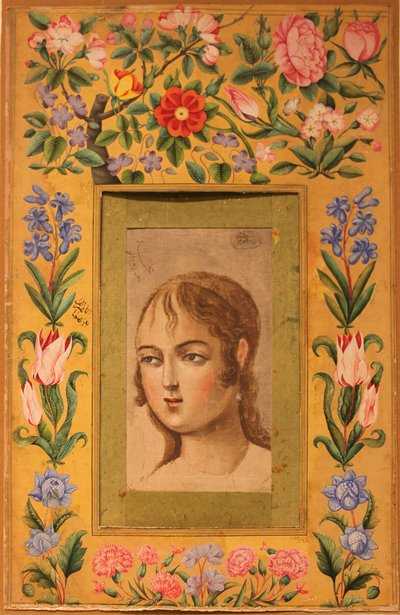 Painting of a Young Beauty by Muhammad Sadiq