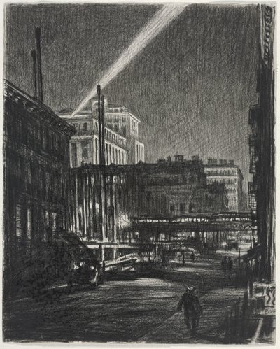 New York Night by Muirhead Bone