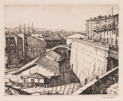 Railway Sheds, Marseilles by Muirhead Bone