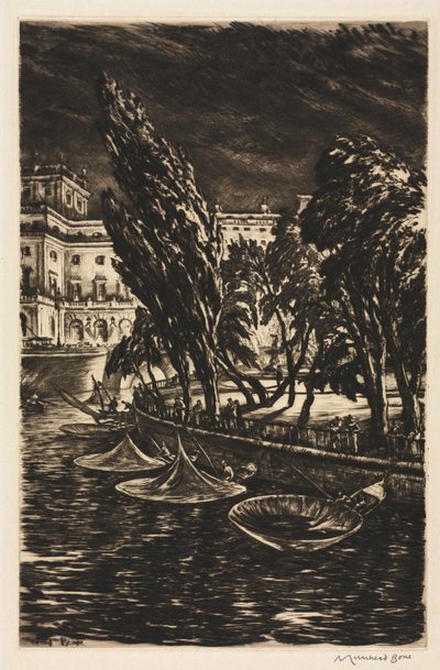 Windy Night, Stockholm by Muirhead Bone