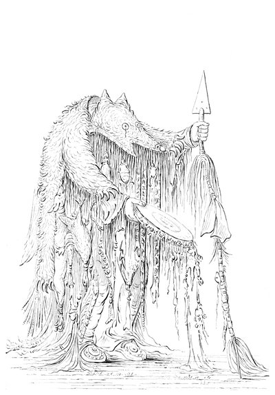 Native American shaman, 1841 by Myers and Co