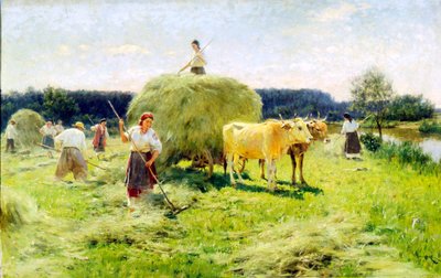 Hay-making by Mykola Kornylijowytsch Pymonenko