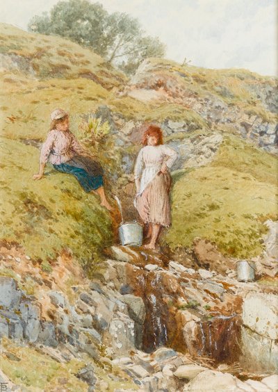 A Highland Burn by Myles Birket Foster
