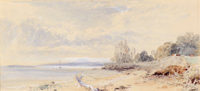 Barnbogle Castle, Firth of Forth by Myles Birket Foster