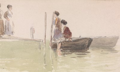 The Jetty by Myles Birket Foster