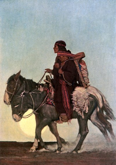 On the October Trail, early 20th century by NC Wyeth