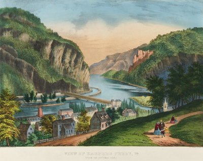 View of Harpers Ferry, Virginia by Nathaniel Currier