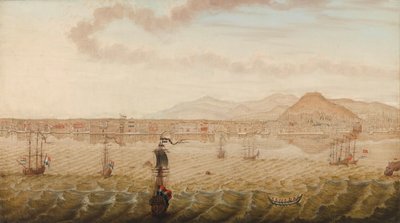 View of Smyrna (Izmir) by N. Knop (signed by artist)