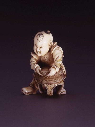 Netsuke, depicting a karako by Nagahama Sokei