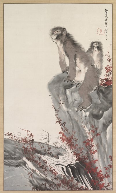 Monkeys by a Stream by Nagasawa Rosetsu