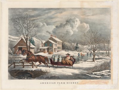 American Farm Scenes, Winter by Nathaniel Currier