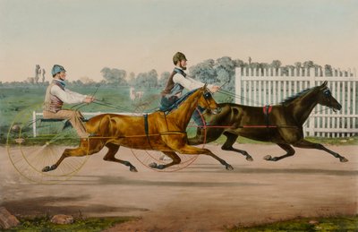 Flora Temple and Highland Maid by Nathaniel Currier
