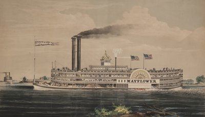 High Pressure Steamboat Mayflower by Nathaniel Currier