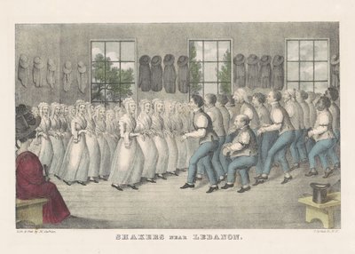 Shakers near Lebanon, c.1830 by Nathaniel Currier