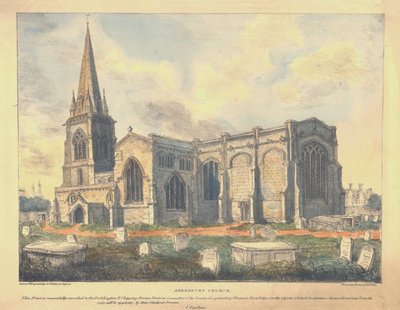 Adderbury Church, c1830 by Nathaniel Whittock