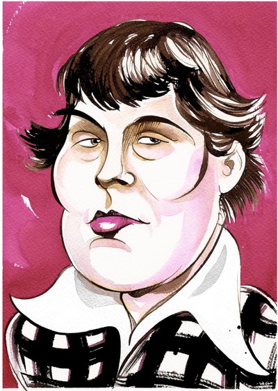 Galina Ustvolskaya - colour caricature by Neale Osborne