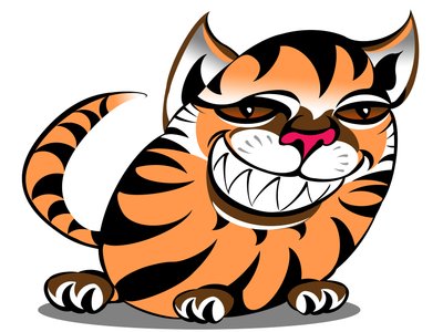 Tiger cat - cartoon by Neale Osborne