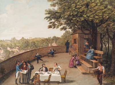At the Bockkeller in Vienna-Nussdorf by Leopold Blonder