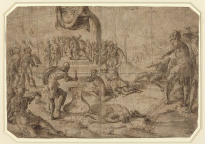 Sacrifice Scene (Gaius Mucius Scaevola?) by Netherlandish 16th Century
