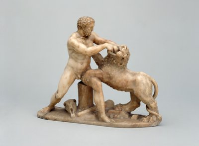 Hercules wrestling the Nemean Lion by Netherlandish School