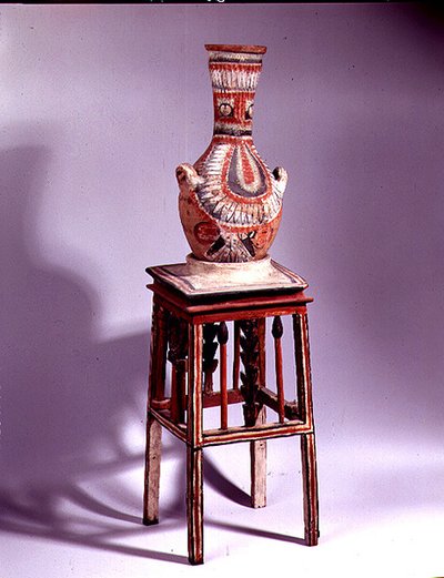 Vase on a stool by New Kingdom Egyptian