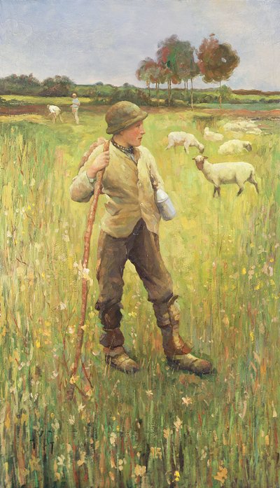 A Young Shepherd by Newlyn School