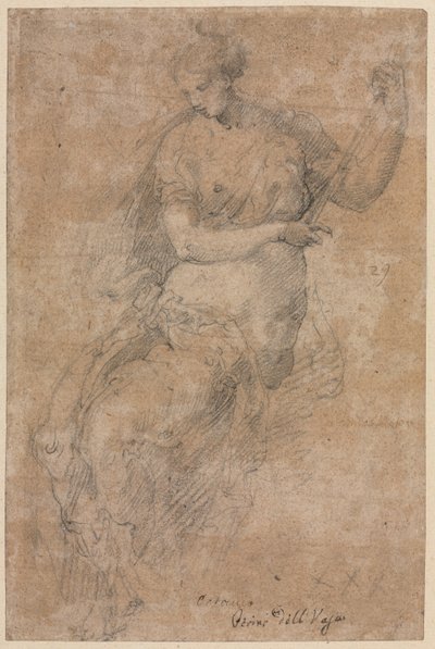 Allegorical Figure (recto) by Niccolo dell