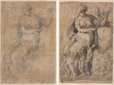 Allegorical Figure (recto and verso) by Niccolo dell