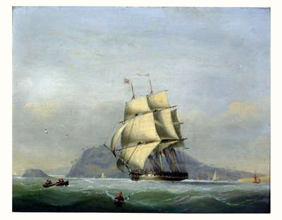 H.M.S. Pique under Sail by Nicholas Matthews Condy