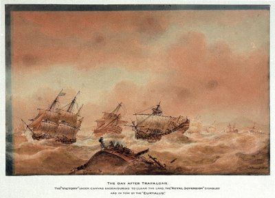 The Day After the Battle of Trafalgar by Nicholas Pocock