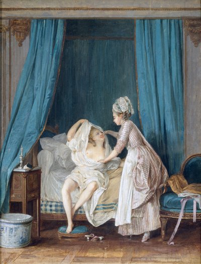 Lady Getting Out of Bed by Niclas II Lafrensen