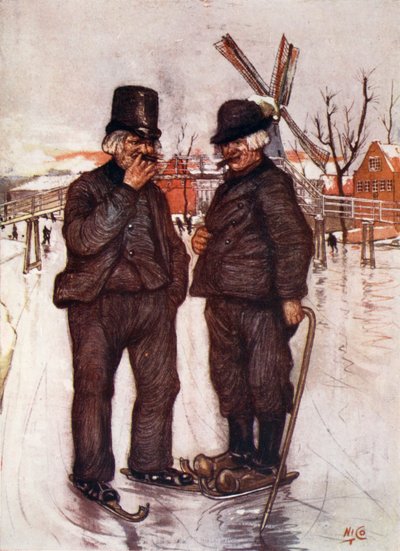 Old Dutchmen on Skates, 1904 by Nico Jungman