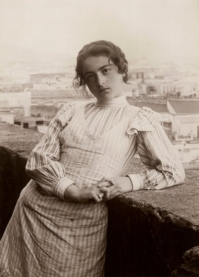 Young Woman on a Terrace, Naples by Nicola Biondi