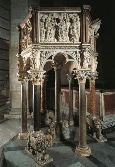 Pulpit of Baptistery of St John by Nicola Pisano