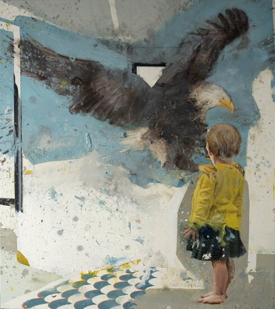 Girl with Eagle by Nicola Pucci