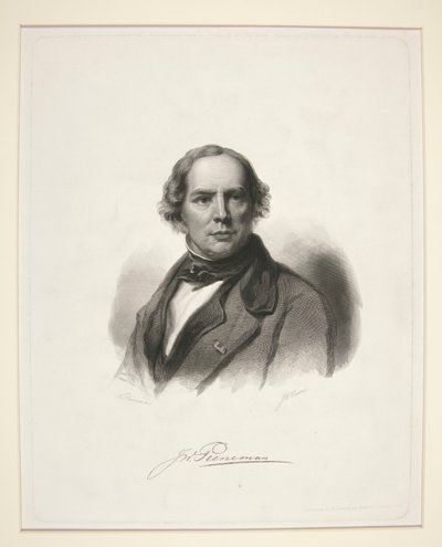 Portrait of J.W. Pieneman by Nicolaas Pieneman
