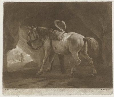 Pissing Horse by Nicolaas Verkolje