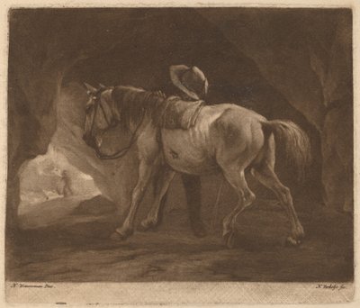 The Pissing Horse by Nicolaas Verkolje after Philips Wouwerman