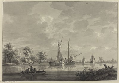 Tull on the River Waal by Nicolaas Wicart