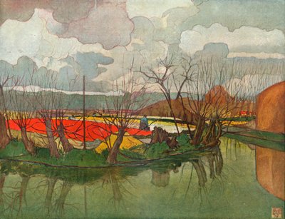 A Tulip Farm in Holland, c. 1898 by Nicolaas Wilhelm Jungmann