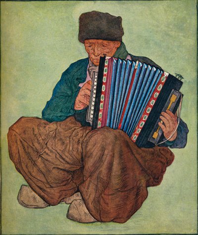 A Volendam Musician by Nicolaas Wilhelm Jungmann