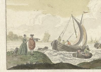 Ships on a Windy River by Nicolaes Aartman