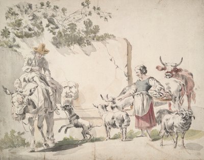 Peasants Going to Market by Nicolaes Berchem