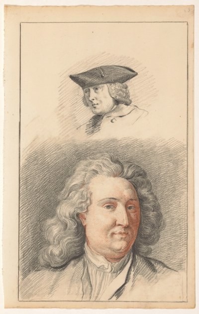 Two Male Heads by Nicolaes Muys