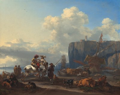 View of an Italian Port by Nicolaes Pietersz Berchem